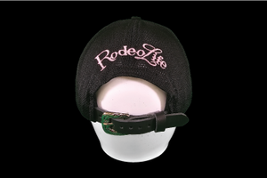 Rodeo Life Wings Ball Cap - Black & Pink