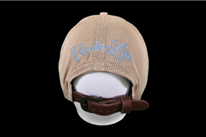 Rodeo Life Wings Ball Cap - Khaki & Light Blue