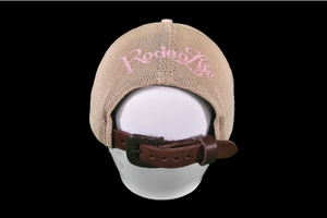 Rodeo Life Wings Ball Cap - Khaki & Pink