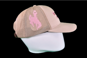 Wyoming Rodeo Ball Cap - Khaki & Pink