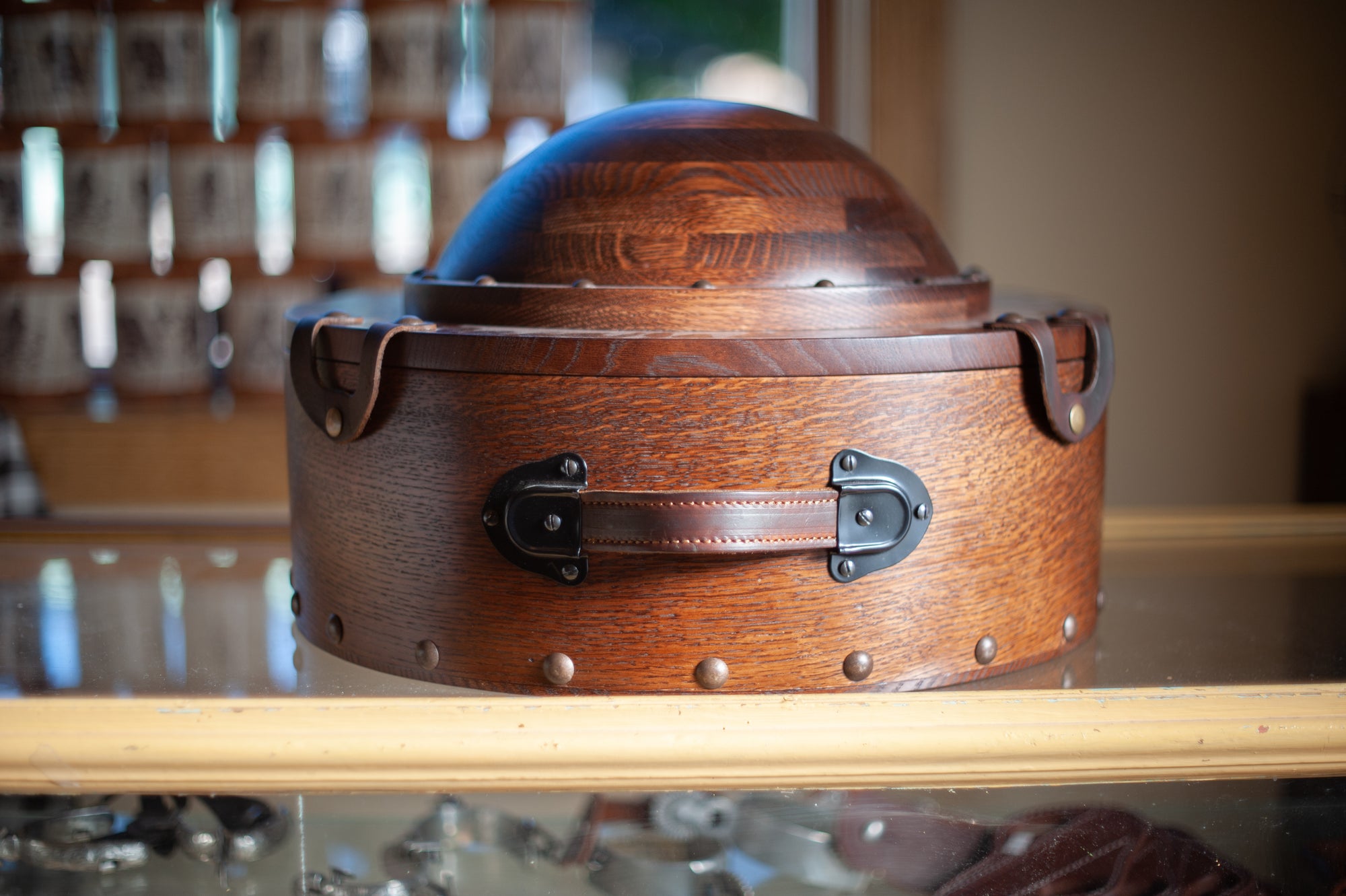Wooden Hat Box - Oak
