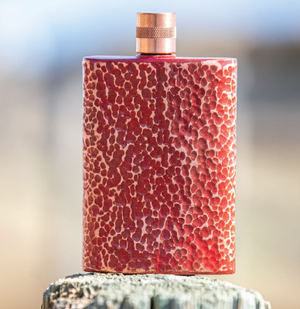 Hammered Red Flask