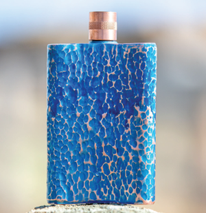 Hammered Flask Blue