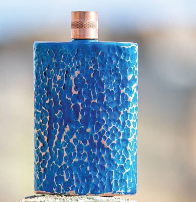 Hammered Flask Blue