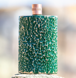 Hammered Flask Green