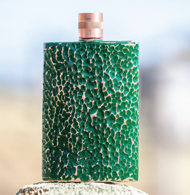 Hammered Flask Green