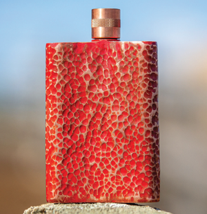 Hammered Flask Red