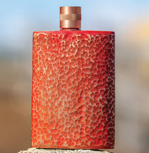 Hammered Flask Red
