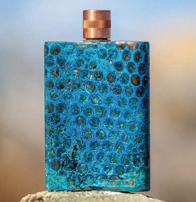 Blue Scales Flask - SOLD