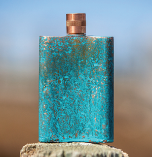Turquoise Copper Flask